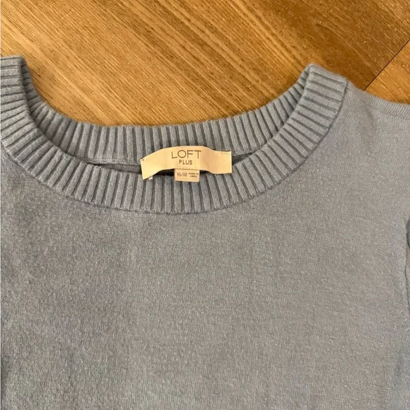 Blue Ribbed Sweater - Picture 2 of 3